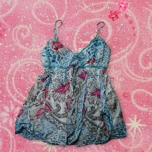 FAIRYCORE BABYDOLL TOP Vintage Millenium Y2K Coquette Cami